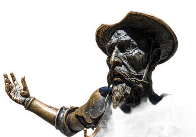 Don Quixote — escultura en bronce